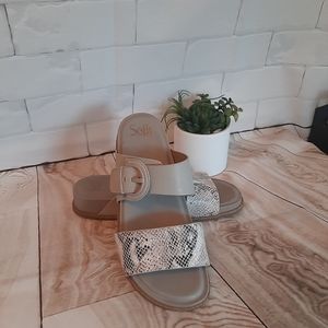 Sofft Sandals- Gray/Snake skin - Sz 10